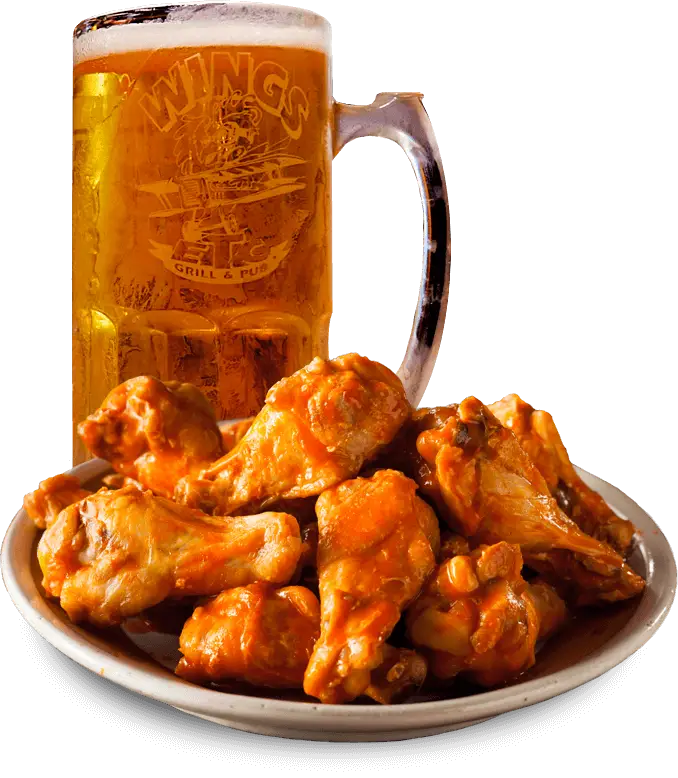 Beer and Wings at Wings Etc.